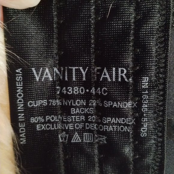 Vanity Fair (44C) Beauty Back Strapless Full Figure Underwire Bra 74380 - Picture 6 of 7
